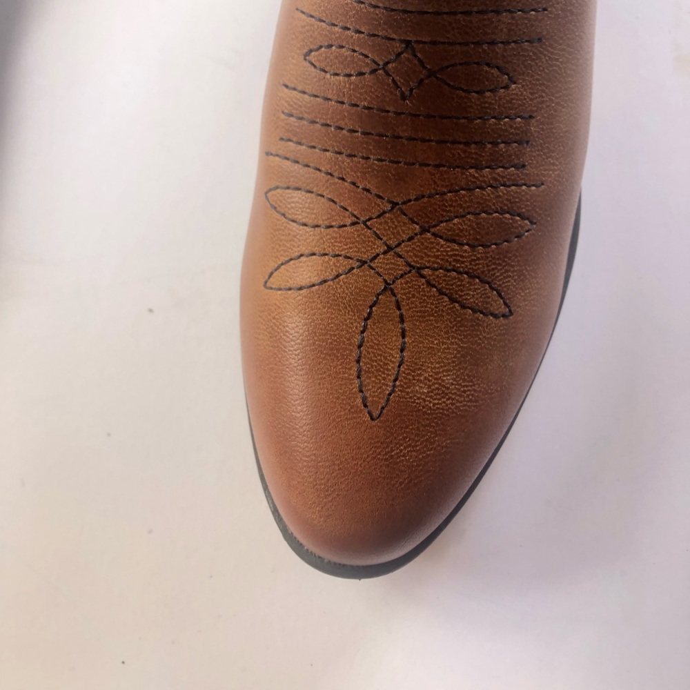 Brown with navy embroidery cowgirl boots - Picture 8 of 8